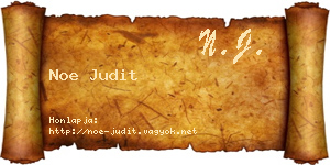 Noe Judit névjegykártya